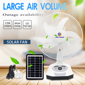 เข้ามาใหม่<span class=keywords><strong>16</strong></span><span class=keywords><strong>นิ้ว</strong></span>5ใบ<span class=keywords><strong>เซลล์</strong></span>ไฟฟ้าแบบชาร์จไฟได้พลังงานแสงอาทิตย์ไฟ LED ตารางพัดลมแบบชาร์จไฟได้ - Product Image 5