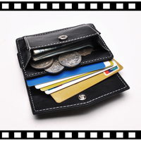 Dompet Ramping Minimalis Pria dan Wanita, Tempat Kartu Kredit Elastis Saku Depan