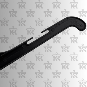 Cintre en plastique PS noir de 41 cm avec rainures larges pour les épaules, idéal pour les t-shirts, manteaux fins, robes et débardeurs pour femmes, parfait pour l'affichage de vêtements en magasin. - Product Image 4
