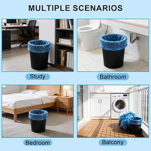 Trash Bags Roll <b>Pack</b> 100 Count, <b>Flat</b> Breakaway Garbage Bags, Household Trash Liners for Kitchen, Bathroom, Office & Daily Use - Product Image 5