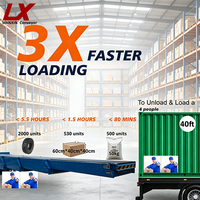 Convoyeur à bande télescopique mobile LIANXIN en acier au manganèse 3,0 mm pour chargement et déchargement de conteneurs de camions, haute efficacité