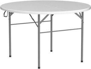 <span class=keywords><strong>Table</strong></span> <span class=keywords><strong>pliante</strong></span> ronde Moon Bulk Stock <span class=keywords><strong>de</strong></span> 4 pieds, imperméable, pour réceptions <span class=keywords><strong>de</strong></span> mariage en extérieur - Product Image 1