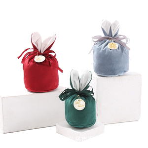 Pochette en velours personnalisée avec cordon de serrage pour mariage, fête prénatale, anniversaire, événement, cadeau invité, emballage de faveurs - Product Image 3