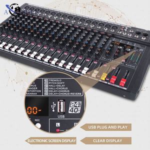 Mezclador de Audio Profesional de 16 Canales, Mezclador USB 24 DSP, Mezclador para Fiestas, Actuaciones en Escenario, KTV, DJ - Product Image 2