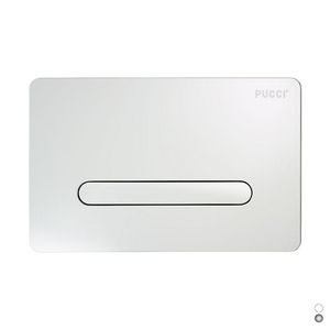 Placa de cisterna Pucci cromada, modelo 2014, diseño rectangular para inodoro - Product Image 1