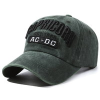 Gorra de Béisbol Personalizada de Alta Calidad Unisex de 6 Paneles de Sarga de Algodón con Logotipo Bordado en 3D y Letras en Relieve