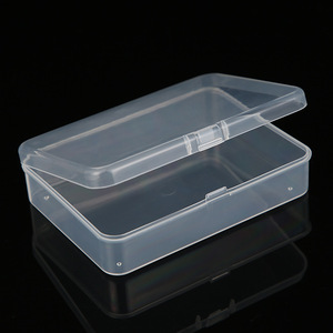 Rectangular Transparent PP Plastic Storage Box With Lid Small Desktop Organizer For Jewelry Socks Remote Control Shoes Underwear - Product Image 3