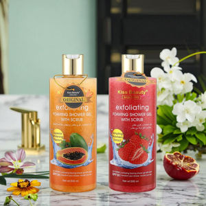 Sabun Mandi Pemutih Kulit Kiss Beauty Label Pribadi, <span class=keywords><strong>Gel</strong></span> Mandi Pengelupas Kulit Berbusa, Perawatan Kulit Tubuh Grosir OEM/ODM - Product Image 1