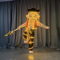 Costume de mascotte LED lumineux de personnage mythologique chinois, combinaison intégrale lumineuse en coton pour homme, idéal pour les spectacles sur scène