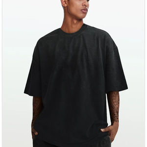 Camiseta de Hombre Extra Grande, Estilo Holgado, Lavado Ácido Personalizado, con Estampado Puff - Product Image 1