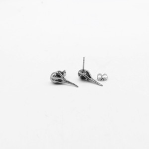 Yunnique – boucles d'oreilles en forme de crâne d'oiseau, en acier inoxydable 316, bijoux à la mode pour hommes et femmes, Style Punk, Design du zodiaque animal - Product Image 3