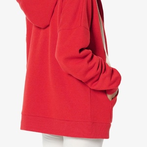 Sweat-shirt unisexe OEM 400 g/m² avec poches zippées en coton polaire Impression de logo personnalisé Sweat-shirt unisexe chaud sans cordon de serrage pour l'hiver - Product Image 3