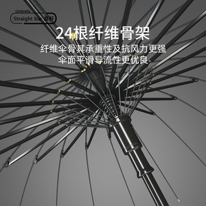 Craft Umbrella 24 Rib Iron Frame Automatic Open Durable Sun Protection Golf Umbrella - Product Image 5