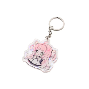 Cute Custom Cartoon <strong>Acrylic</strong> Personalized Plastic Key Chain Wristlet Ring rainbow <strong>Sublimation</strong> Keychain Charms Double Printing - Product Image 6