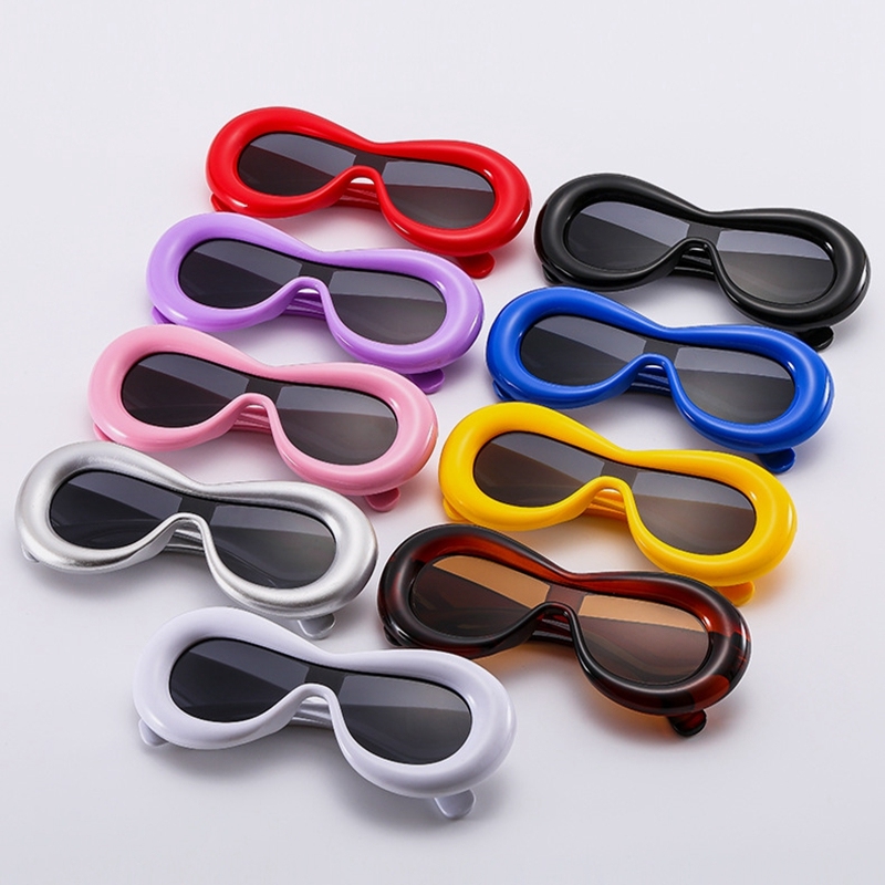 FF1020 Funny Oversized Inflated Oval Sun Glasses - Trendy  display picture 1