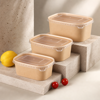 Boîte à lunch en papier jetable avec étiquette et taille personnalisables, écologique, sans danger pour les aliments, style traditionnel pour restaurants et hôtels