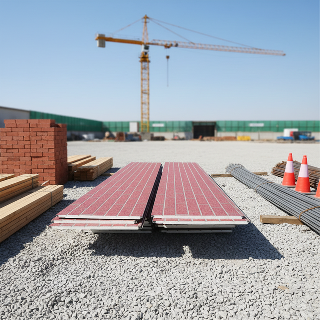 16mm Eco-Friendly PU Metal Fire Resistant Water Resistant Prefab Modular House Container Parts Brick Pattern Exterior Cold Room