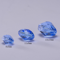 Lot de 50 perles en verre de cristal facettées irrégulières bleues, violettes et rouges de haute qualité pour bijoux étincelants