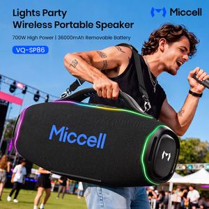 Altavoz Inalámbrico para Fiestas Miccell Wholesale de 700W con Batería Desmontable de 36000mAh, Luces RGB y Diseño VQ-SP86 1 Constr - Product Image 4