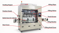 Machine de remplissage de liquides corrosifs robuste pour hypochlorite de sodium, eau de Javel, nettoyant pour toilettes, équipement d'emballage en conteneurs