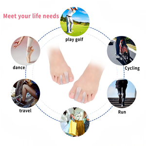 JOGHN Correcteur d'hallux valgus à trou unique en SEBS, espaceur d'<span class=keywords><strong>orteil</strong></span> pour orteils superposés, soulagement de la douleur, soin des pieds, <span class=keywords><strong>séparateur</strong></span> d'orteils - Product Image 6