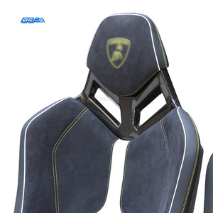 Asiento de coche personalizable de fibra de carbono seca, cuero Nappa Alcantara negro para Lamborghini LP570 - Product Image 3