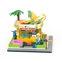 Mignonne jeu de briques en plastique ABS, boutique pour enfants, blocs de Construction éducatifs pour enfants