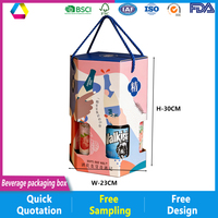 Cajas de Regalo para Bebidas y Jugos Impresas a Todo Color, Cajas de Cartón Corrugado Personalizadas para Almacenamiento de Cerveza, Logística, Venta al Por Mayor
