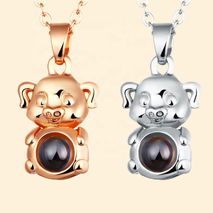 Regalos de Moda para el Día de San Valentín, Collar con Colgante de Circonita con la Frase '<span class=keywords><strong>Te</strong></span> <span class=keywords><strong>Amo</strong></span>' <span class=keywords><strong>en</strong></span> 100 <span class=keywords><strong>Idiomas</strong></span> para Parejas - Product Image 4