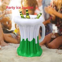 Seau à glace gonflable en PVC écologique, forme hexagonale, sans électricité, pour usage intérieur/extérieur, pour boissons et bières