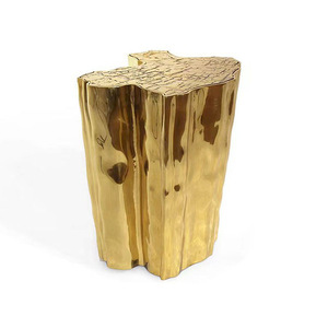 كرسي بذراعين نحاسي فاخر متين من القماش من النحاس الأصفر مع الذهب لأثاث غرف المعيشة في الفنادق والفيلات - Product Image 3