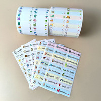 Autocollants personnalisés pour enfants, étiquettes adhésives imperméables pour marquer leurs livres, jouets, fournitures scolaires avec nom pour identifier les objets, mignons
