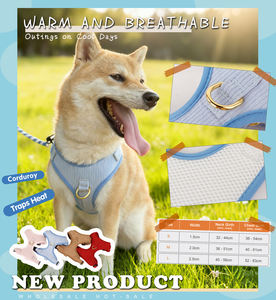 <span class=keywords><strong>Chihuahua</strong></span> <span class=keywords><strong>Harness</strong></span> anjing kecil, rompi tanpa tarik dapat diatur Step-in anak anjing anak laki-laki anak perempuan, pengekang jala korduroi lembut untuk hewan peliharaan - Product Image 4