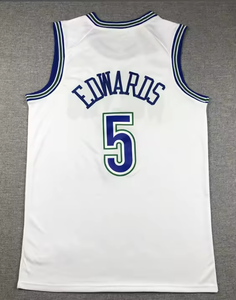 メンズ ミネソタ 5 アンソニー・エドワーズ 2025 新シーズン 刺繍入り 卸売 ホットセール 即納 バスケットボールジャージ - Product Image 6