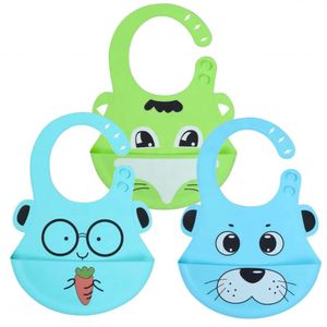 Baberos de Silicona para Bebé, Libres de BPA, Impermeables, Suaves, Duraderos, Ajustables, Coloridos y Lavables, para la Protección de Bebés y Niños Pequeños Durante la Hora de Comer - Product Image 4