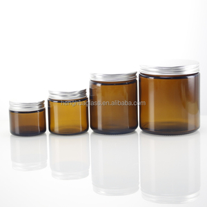 <span class=keywords><strong>Pot</strong></span> en verre ambré de haute qualité à large ouverture et bord droit, 250 ml, 500 ml, <span class=keywords><strong>pot</strong></span> à bougie en verre de 120 ml, 150 ml avec couvercle en aluminium - Product Image 4