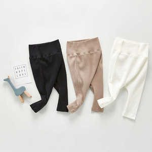 Vêtements pour bébé en coton certifiés RTS, toucher doux, <span class=keywords><strong>pantalon</strong></span> pour tout-petits, pyjamas pour enfants, <span class=keywords><strong>pantalon</strong></span> en tricot uni à revers, printemps - Product Image 2