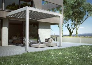 Precios de fábrica Impermeable Garaje Sombreado Pérgolas Pergula Miniatura Jardín al aire libre Pérgola de <span class=keywords><strong>aluminio</strong></span> - Product Image 3