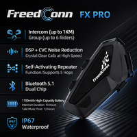 FreedConn FX PRO Hi-ResSound Qualité certifiée antibruit 2-6 Cavaliers Interphone pour motos Intercom Bluetooth