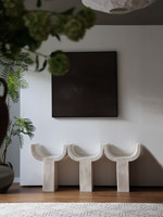 Banc long moderne Wabi-sabi en fibre de verre, chaise longue créative en FRP en forme de vague pour boutique de vêtements, hôtel, hall de villa