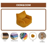 Canapé en velours capitonné au design minimaliste moderne, compressé sous vide, best-seller, pouf paresseux pour enfant, idéal pour les petits espaces de salon