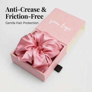 Non-Toxic Luxury Satin Ties 100% Pure Mulberry Scrunchy Set <b>Hair</b> <b>Bands</b> Silk Scrunchies Wedding Headpiece - Product Image 1