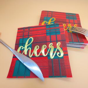 Serviettes en <span class=keywords><strong>papier</strong></span> <span class=keywords><strong>rouge</strong></span> 3 plis imprimées sur mesure en gros Nouveau design de serviettes de Noël spéciales pour le dîner Sac de serviettes à la mode - Product Image 5