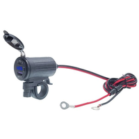 Chargeur rapide étanche 12-24V pour motos, chargeurs de téléphone portable, support de montage, interrupteur LED, téléphone portable, tablette