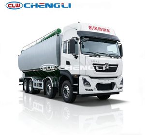รถบรรทุกส่งอาหารแห้งขนาดใหญ่ 8x4 ยี่ห้อตงเฟิง ป้องกันการกัดกร่อน พร้อมสายพานลำเลียงแบบสกรูป้อนอาหารอัตโนมัติ - Product Image 1