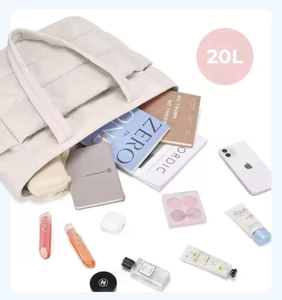 Bolso Tote Acolchado Grande, Bolso de Hombro Ligero Resistente al Agua con Múltiples Bolsillos para el Trabajo, Viajes y Uso Diario - Product Image 4