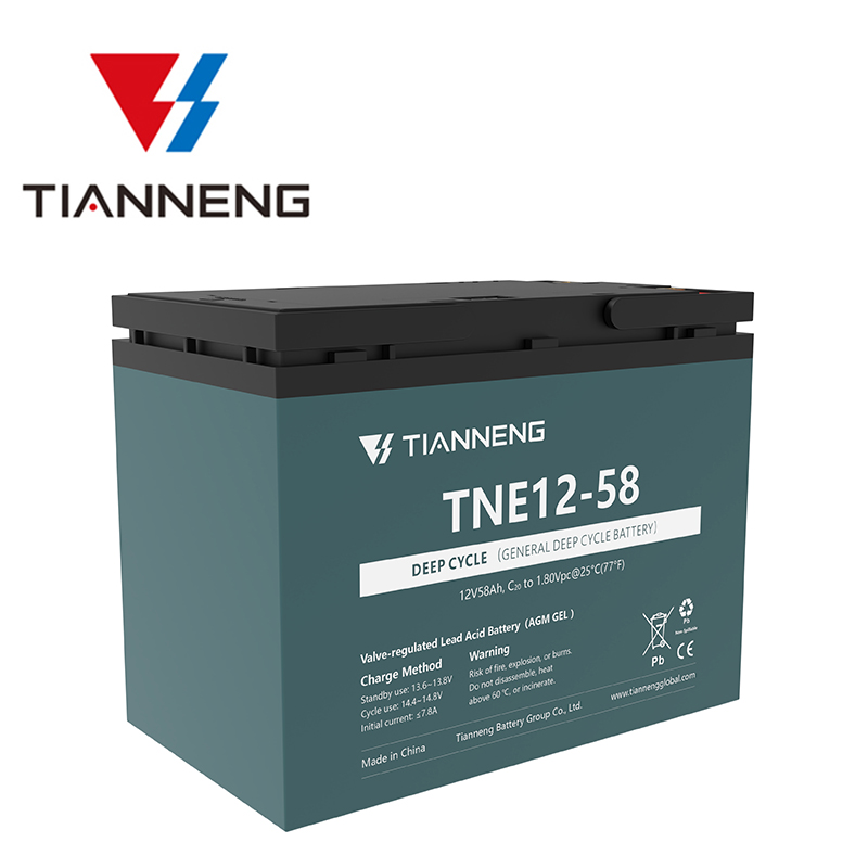 Tianneng TNE 12-58 Электрический мотоцикл с глубоким циклом 12 В 58ah свинцово-кислотный аккумулятор