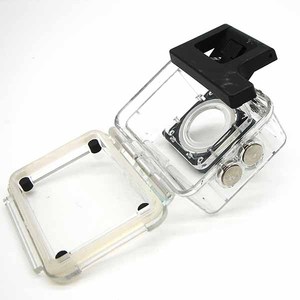 Boîtier étanche personnalisé en plastique transparent pour caméra d'<span class=keywords><strong>action</strong></span>, étui de protection moulé par injection avec joint en caoutchouc et support de montage - Product Image 1