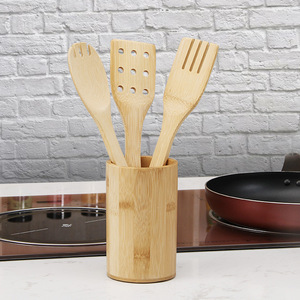Bamboo long-<b>handled</b> spatula, non-stick <b>pan</b> spatula, cooking spoon set, customizable logo bamboo rice spoon - Product Image 1