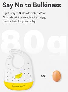 Bavoir en silicone imperméable pour <span class=keywords><strong>bébé</strong></span> et tout-petit, avec poche attrape-aliments réglable, facile à nettoyer, sans BPA, bavoirs souples pour nourrissons - Product Image 4